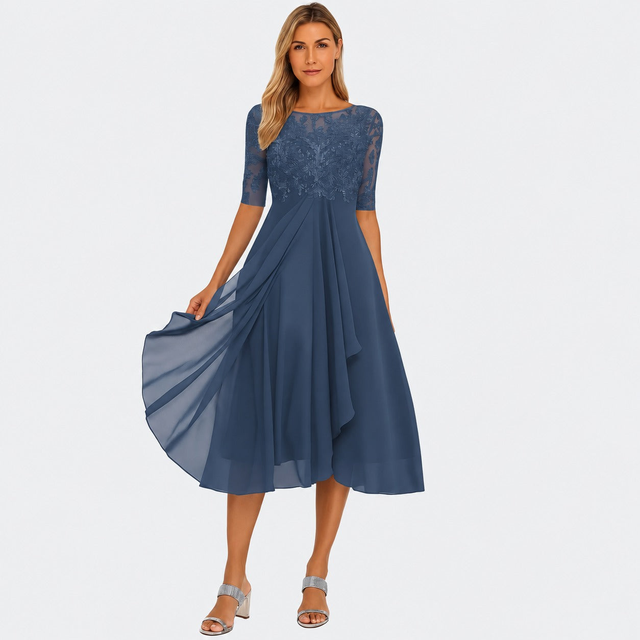 Ximena - Stilvolles Damenkleid mit knieumspielendem Schnitt