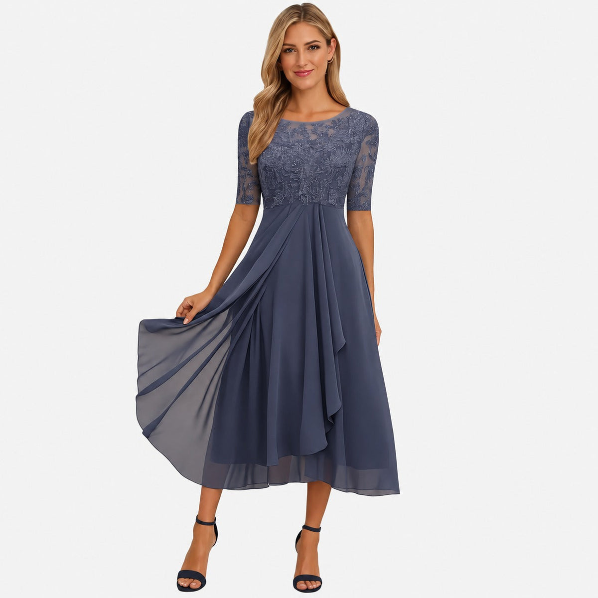 Ximena - Stilvolles Damenkleid mit knieumspielendem Schnitt