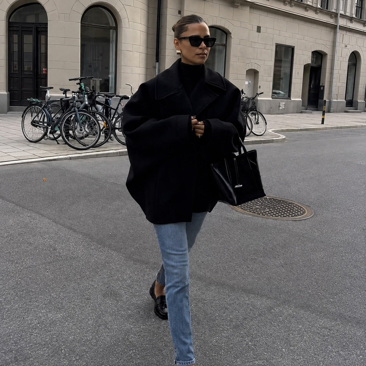 Elena - Lässig geschnittene Jacke im doppelreihigen Look