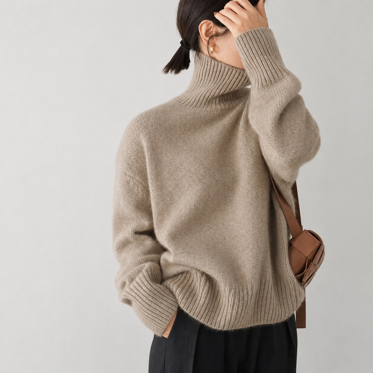 Lea - Bequemer Damen-Rollkragenpullover