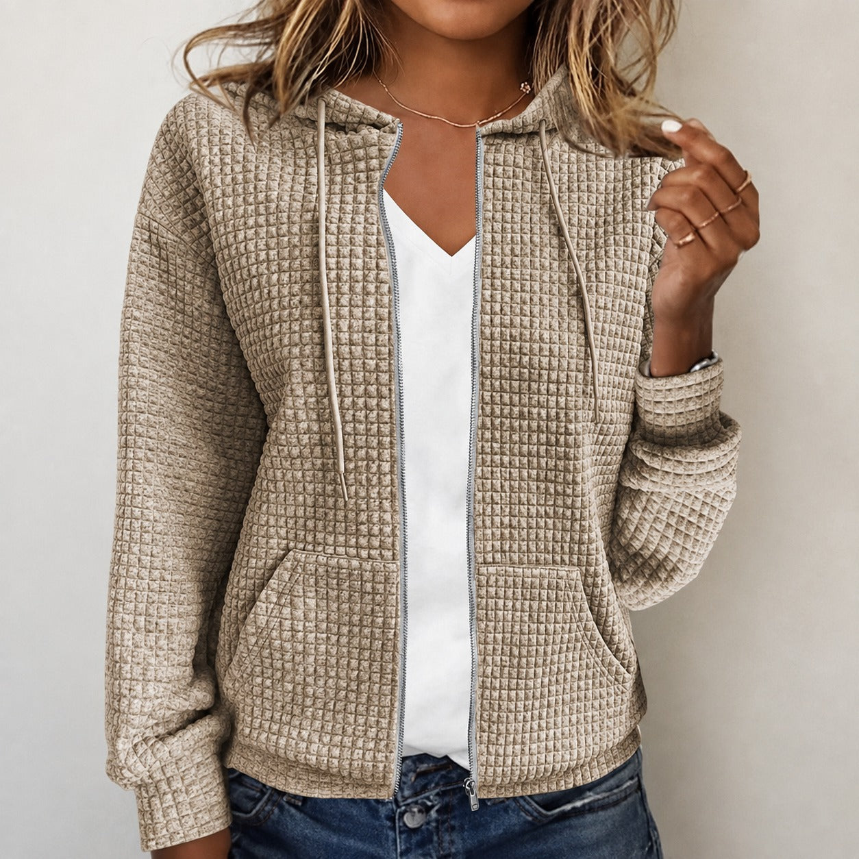 Kristel - Jacke mit wabenförmigem Muster