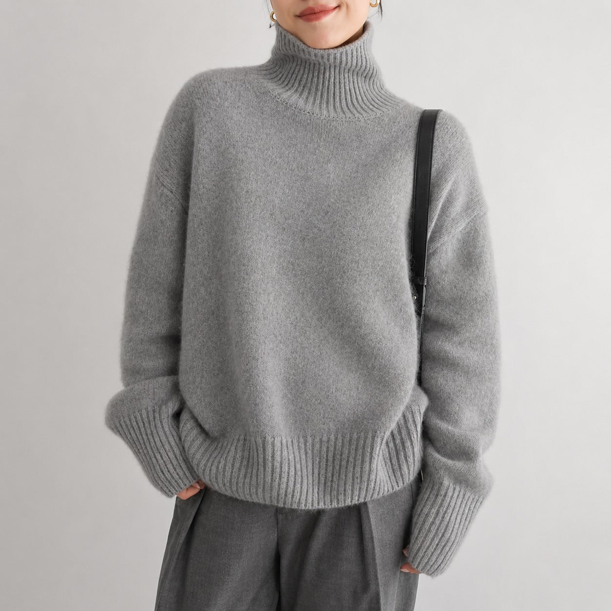 Lea - Bequemer Damen-Rollkragenpullover