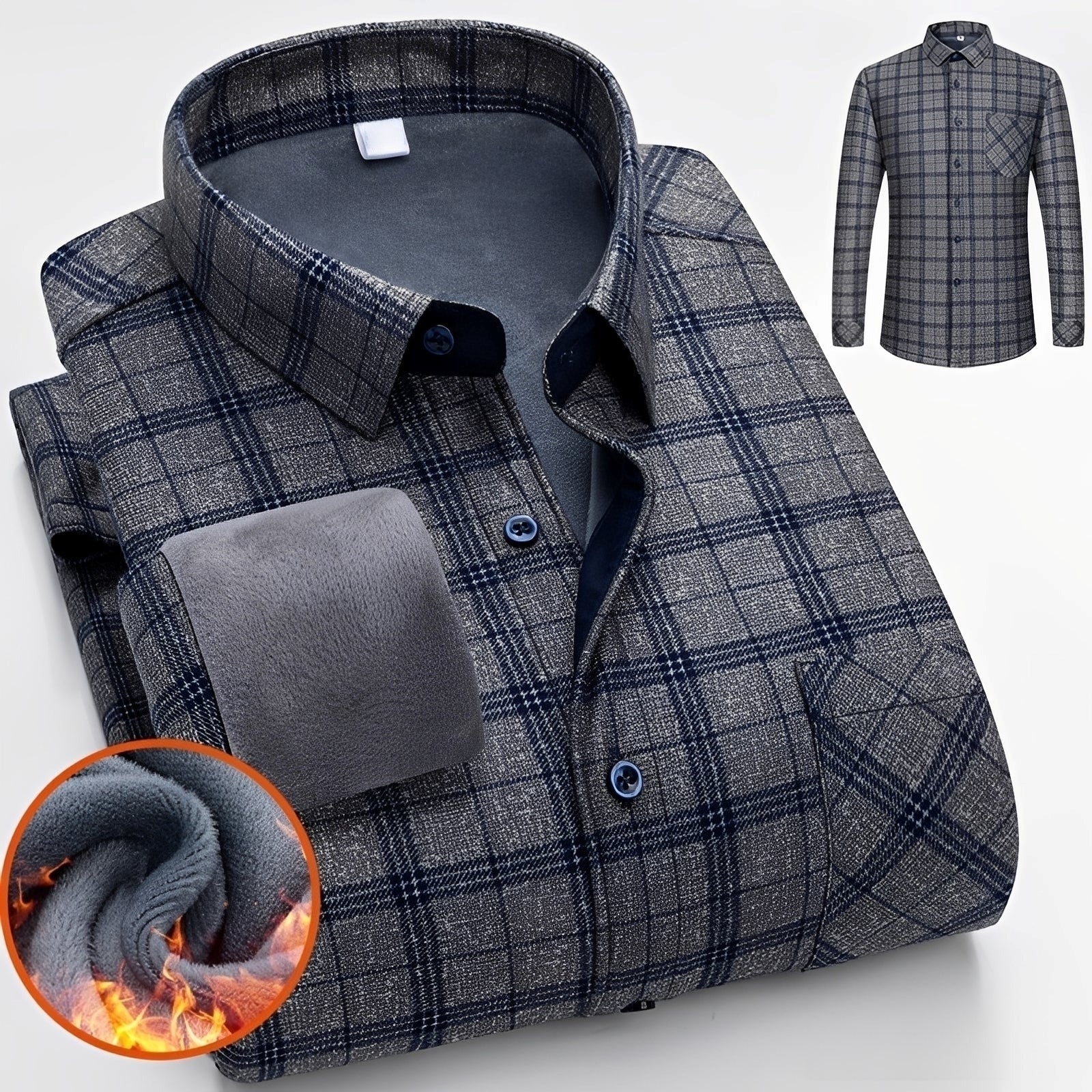 Anton - Elegantes, wärmendes Herren-Karohemd