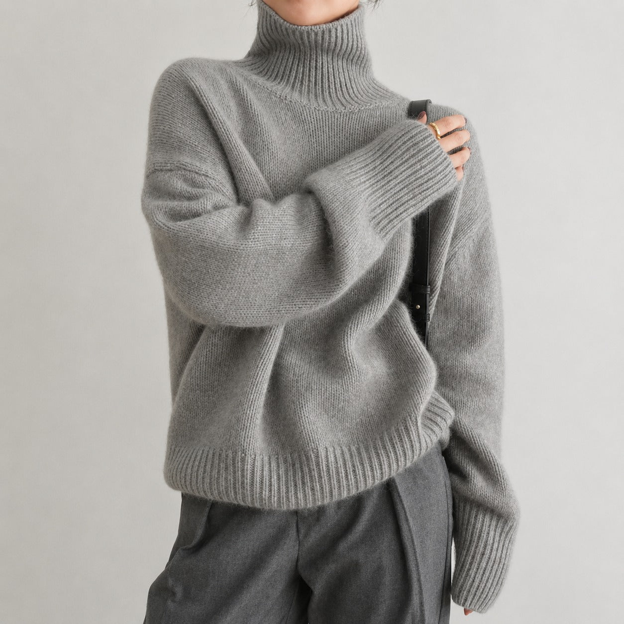 Lea - Bequemer Damen-Rollkragenpullover