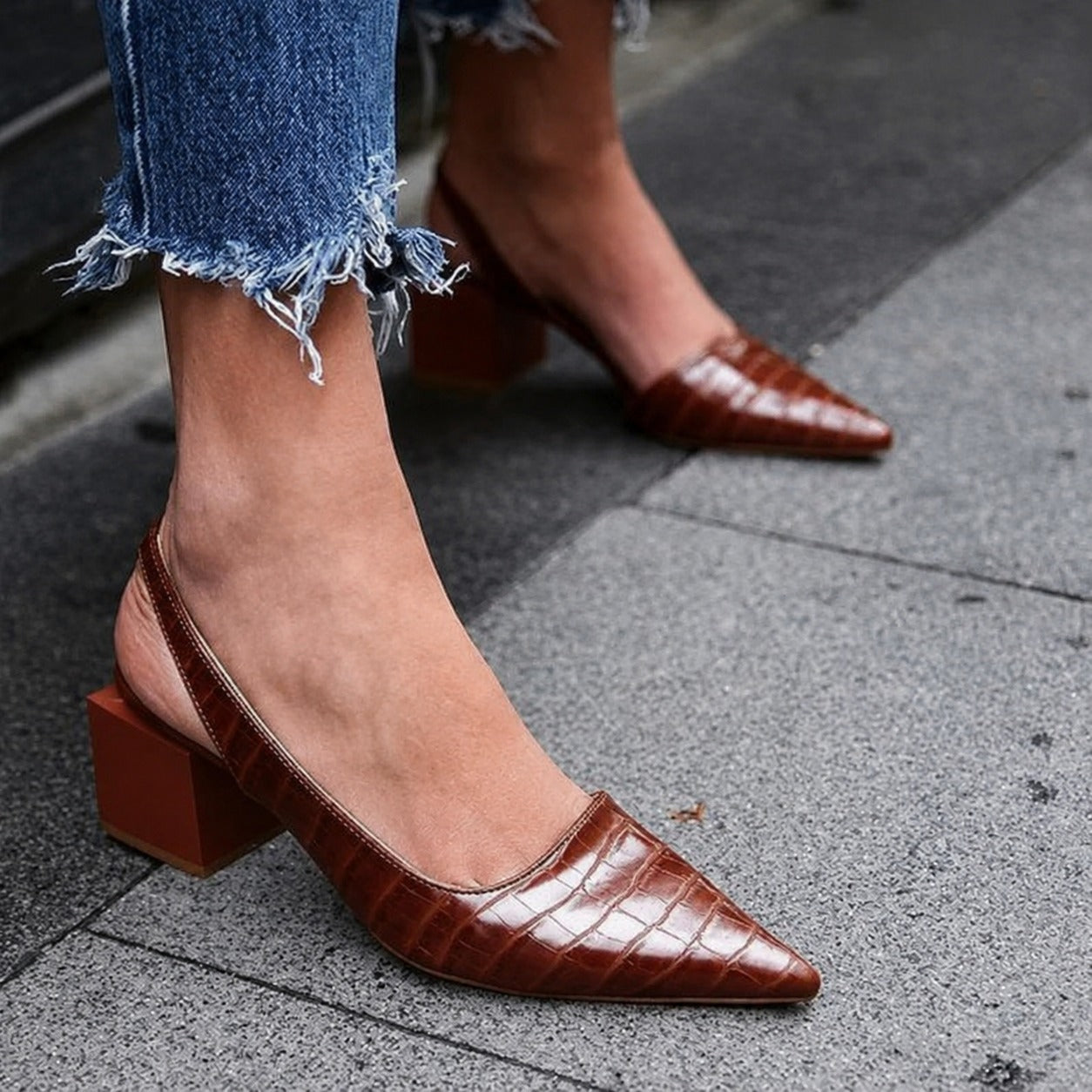 Caroline - Komfortable Slingback-Damenschuhe