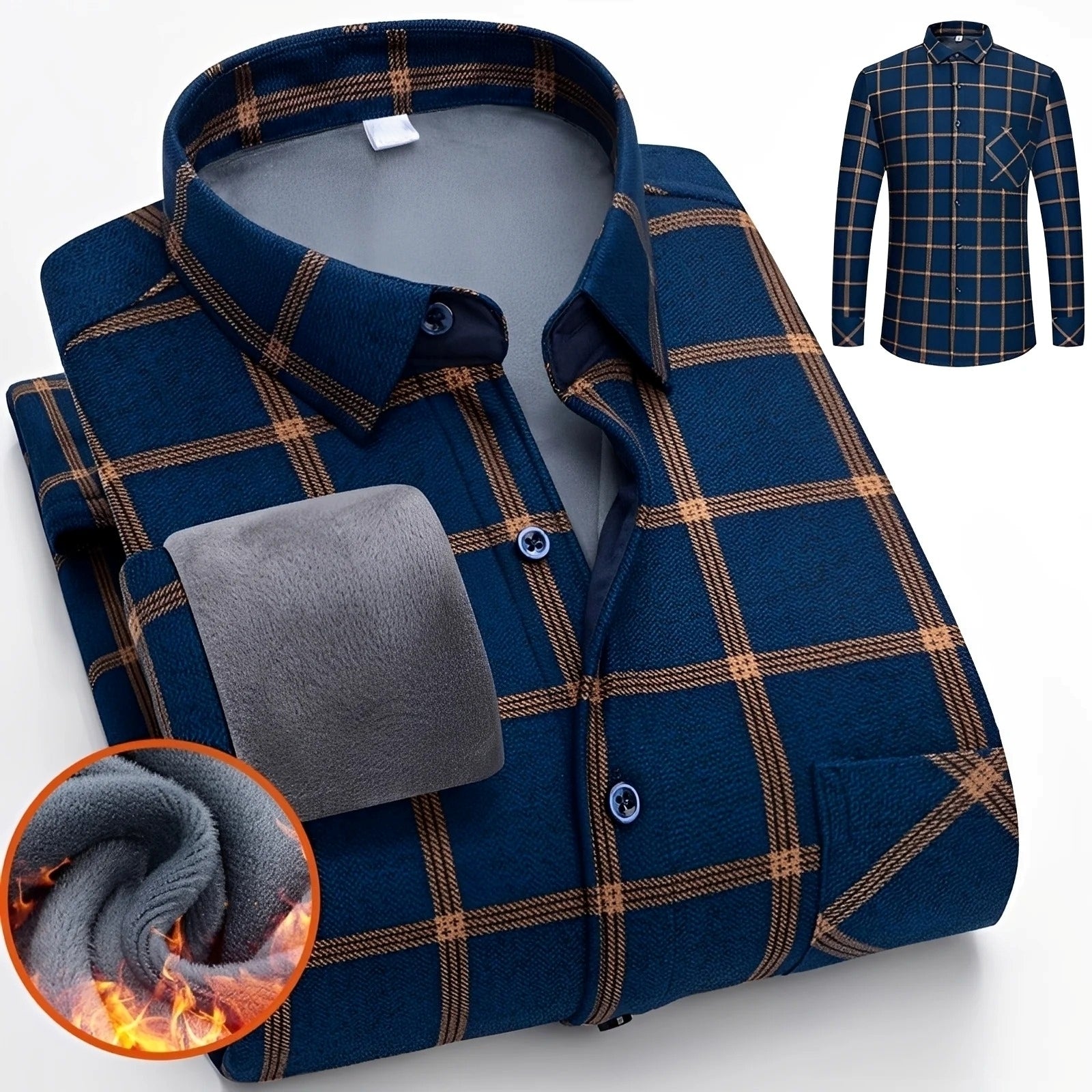 Anton - Elegantes, wärmendes Herren-Karohemd