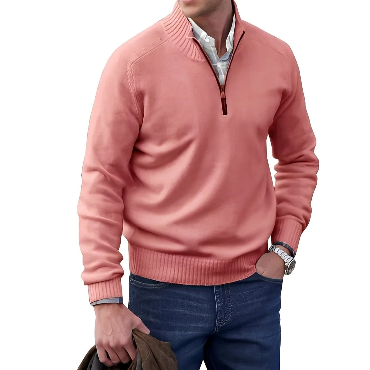 Gabriel - Angenehmer Herrenpullover mit Zipper