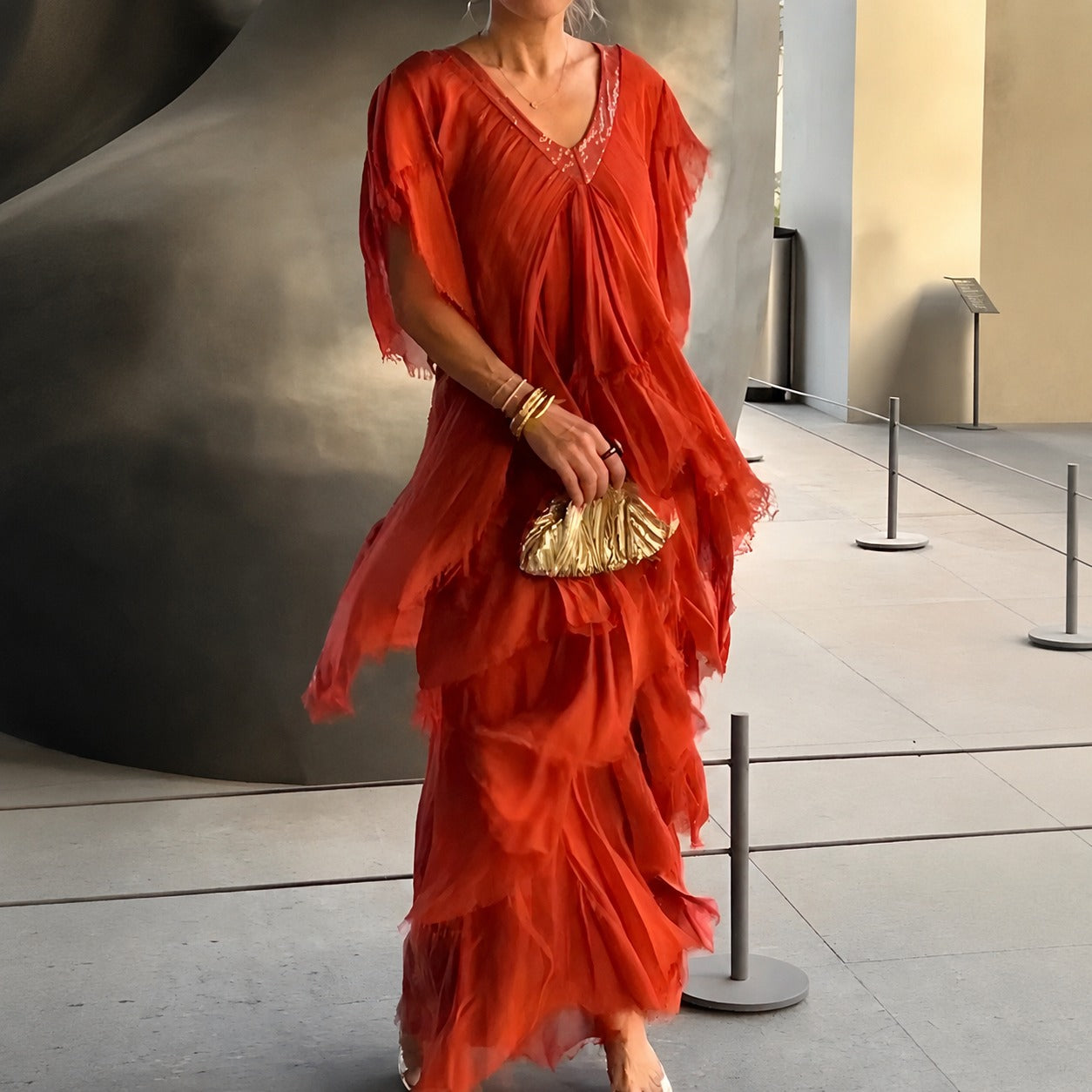 Riza - Schönes Kleid mit Faltendetails