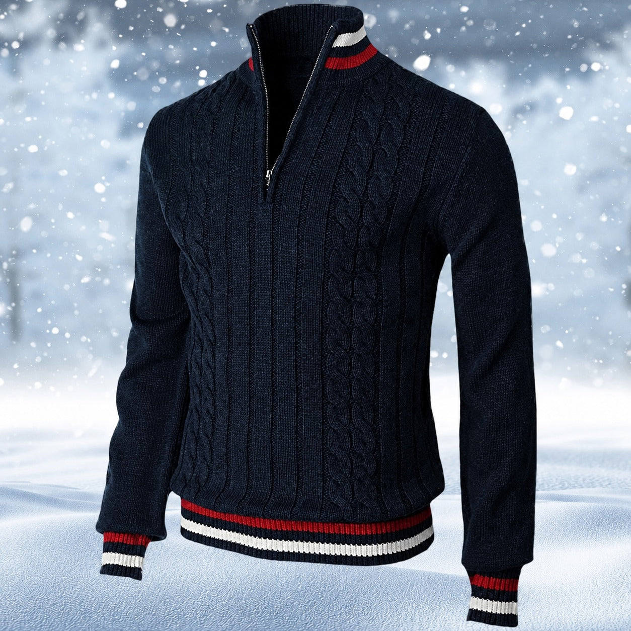 Ralph - Stilvoller Herrenpullover mit Reißverschluss