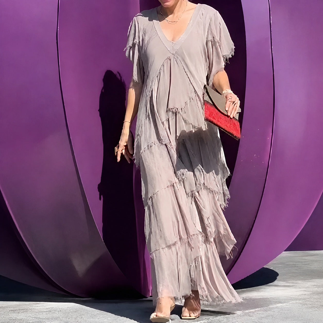 Riza - Schönes Kleid mit Faltendetails