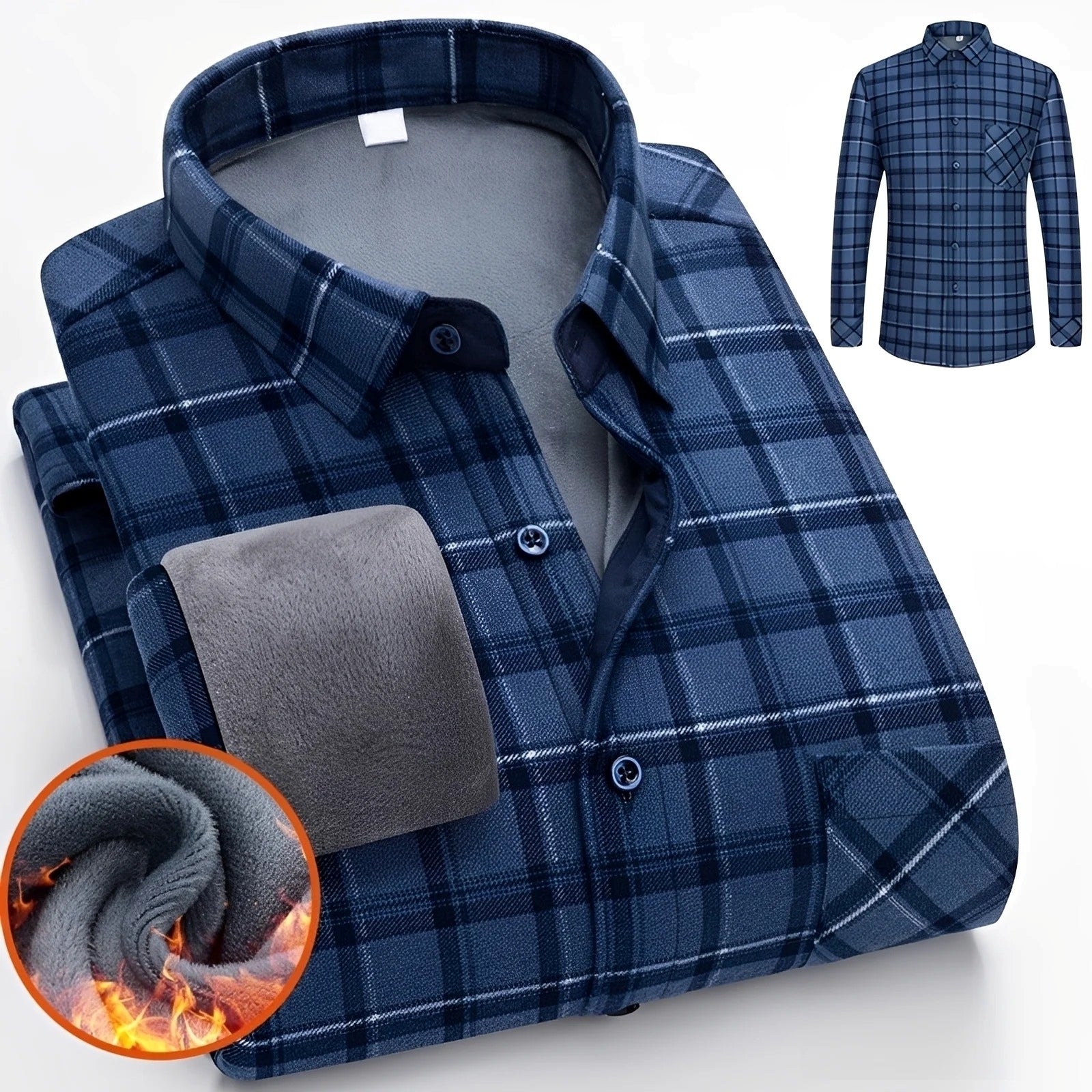 Anton - Elegantes, wärmendes Herren-Karohemd