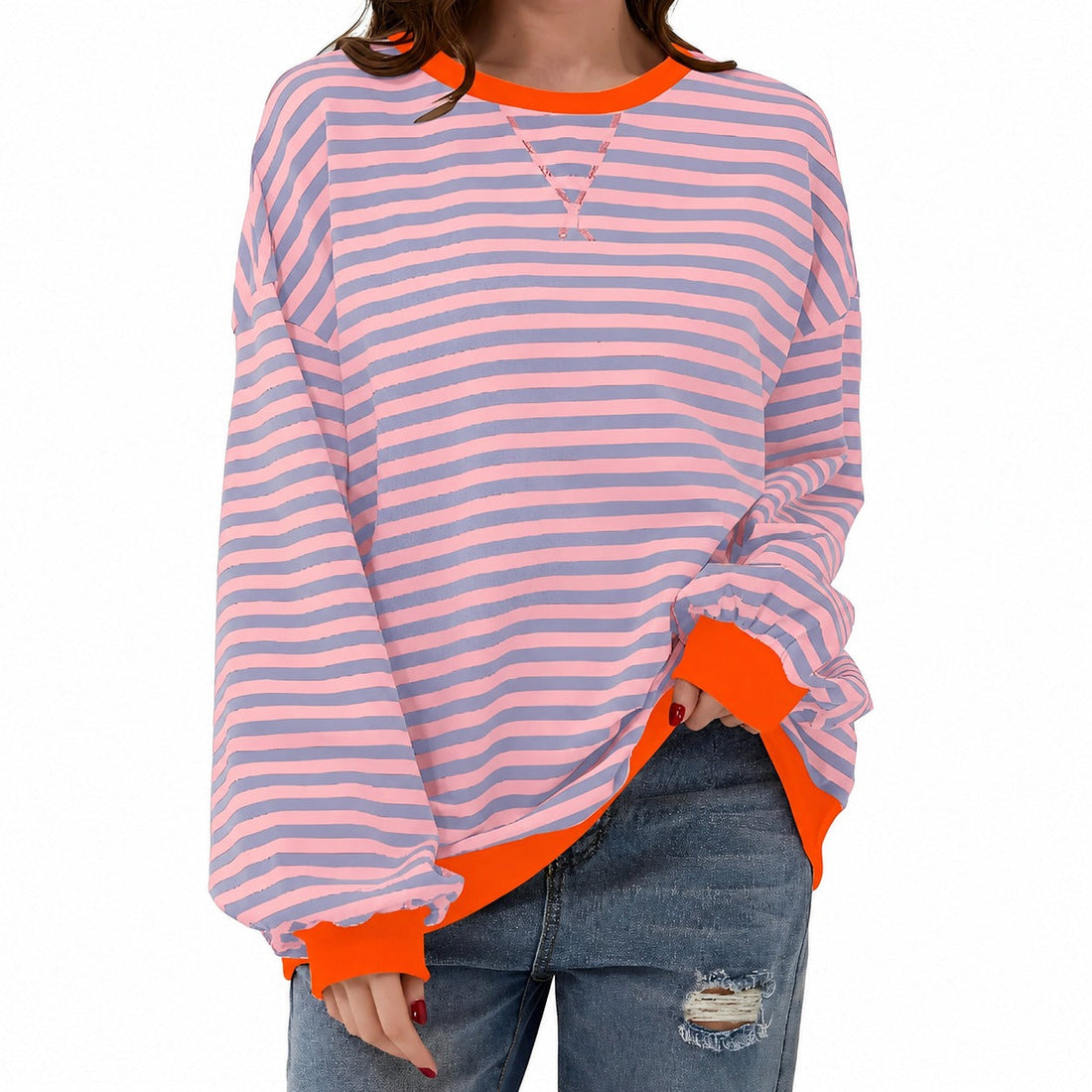 Judith - Komfortabler Damenpullover mit Streifen