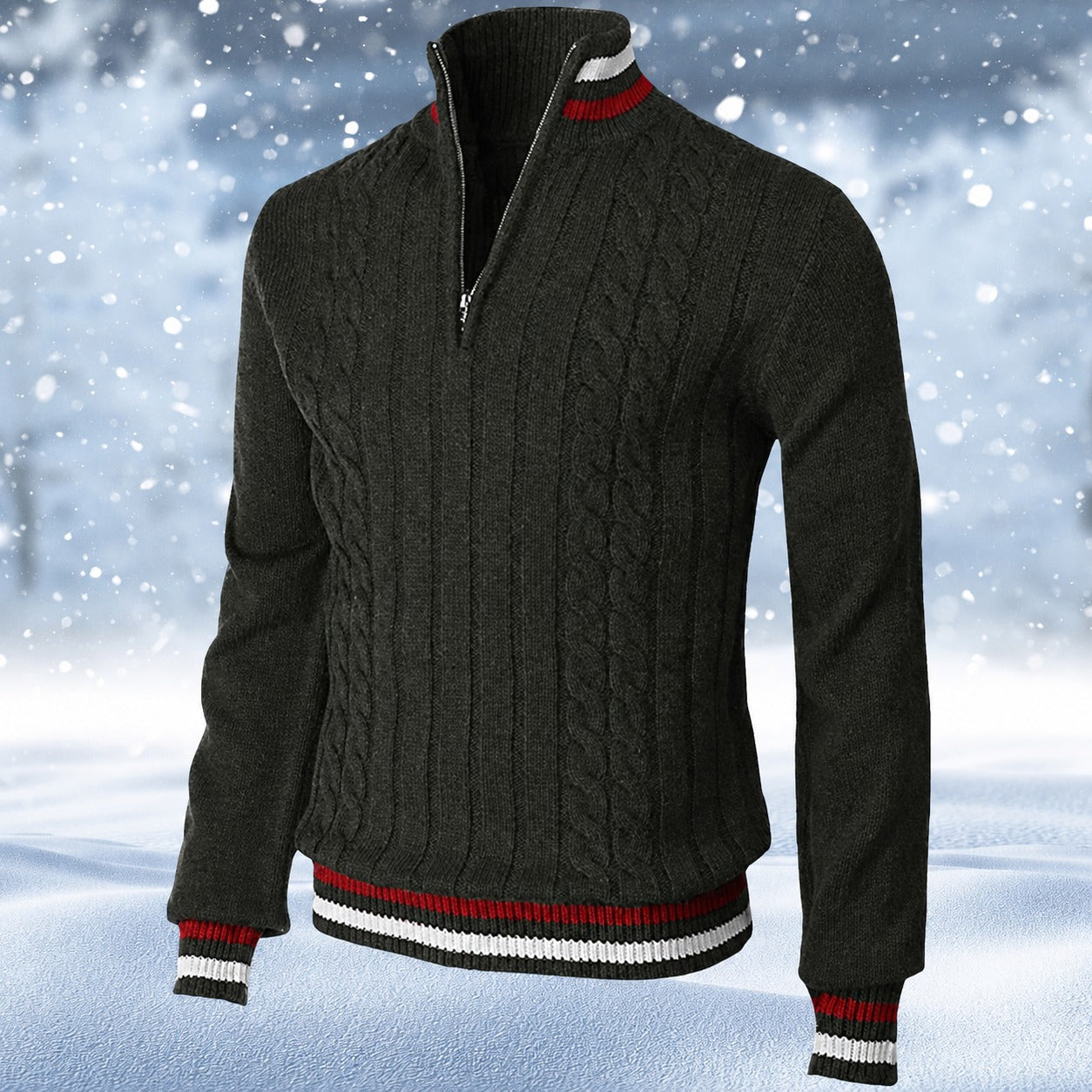 Ralph - Stilvoller Herrenpullover mit Reißverschluss