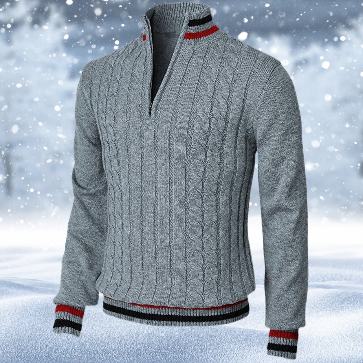 Ralph - Stilvoller Herrenpullover mit Reißverschluss