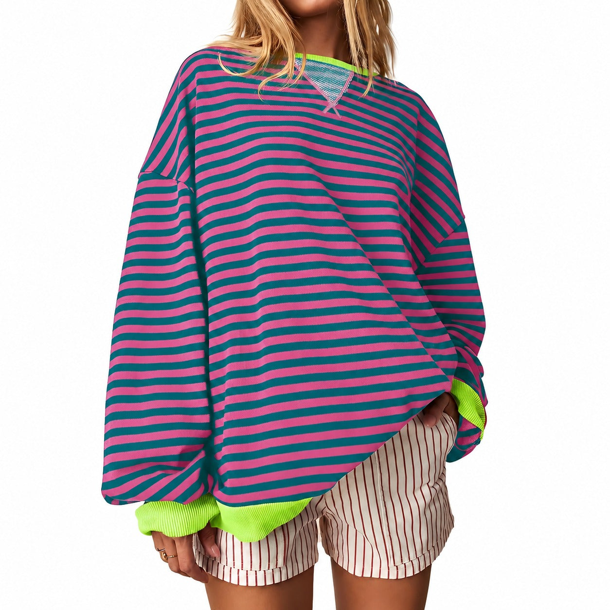 Judith - Komfortabler Damenpullover mit Streifen