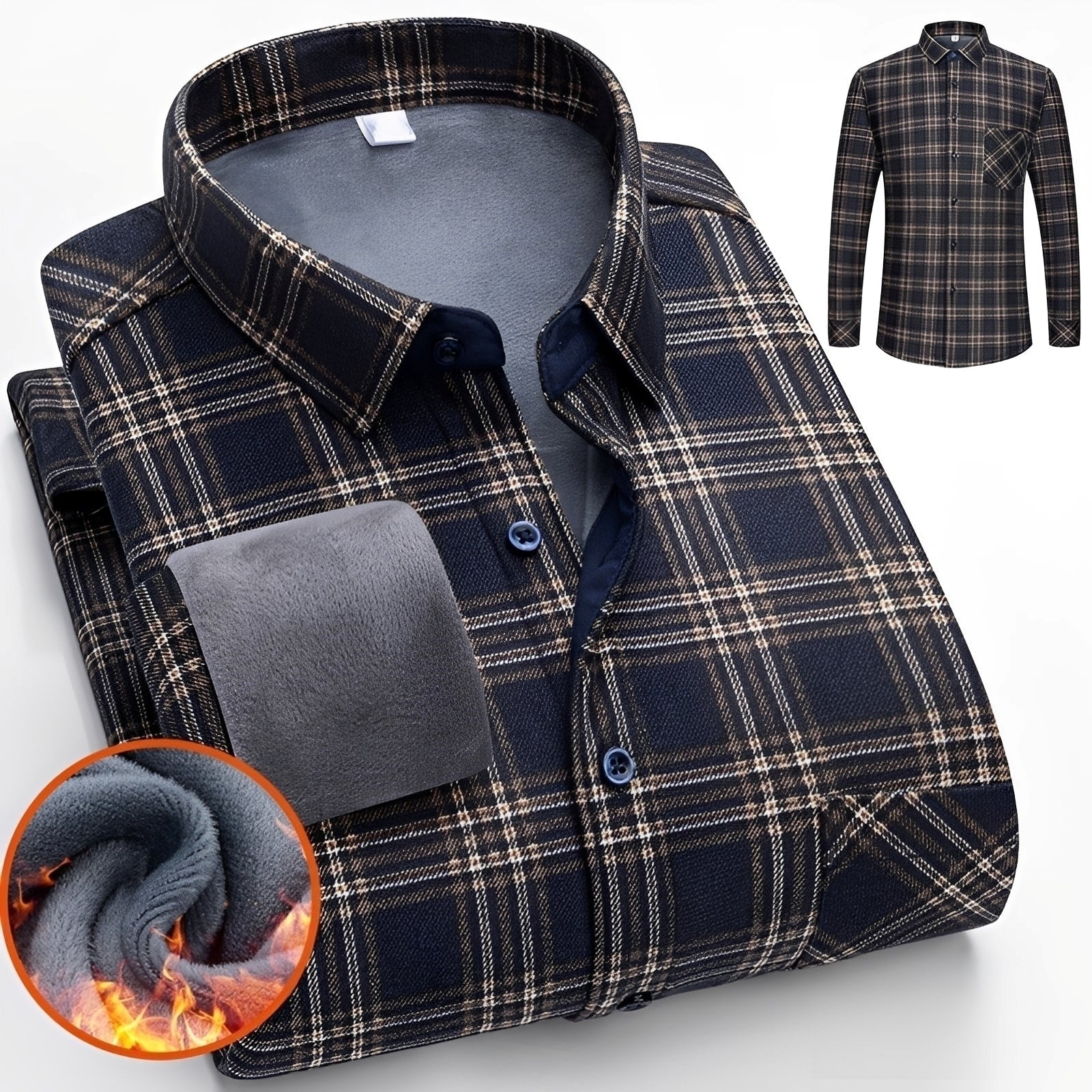 Anton - Elegantes, wärmendes Herren-Karohemd