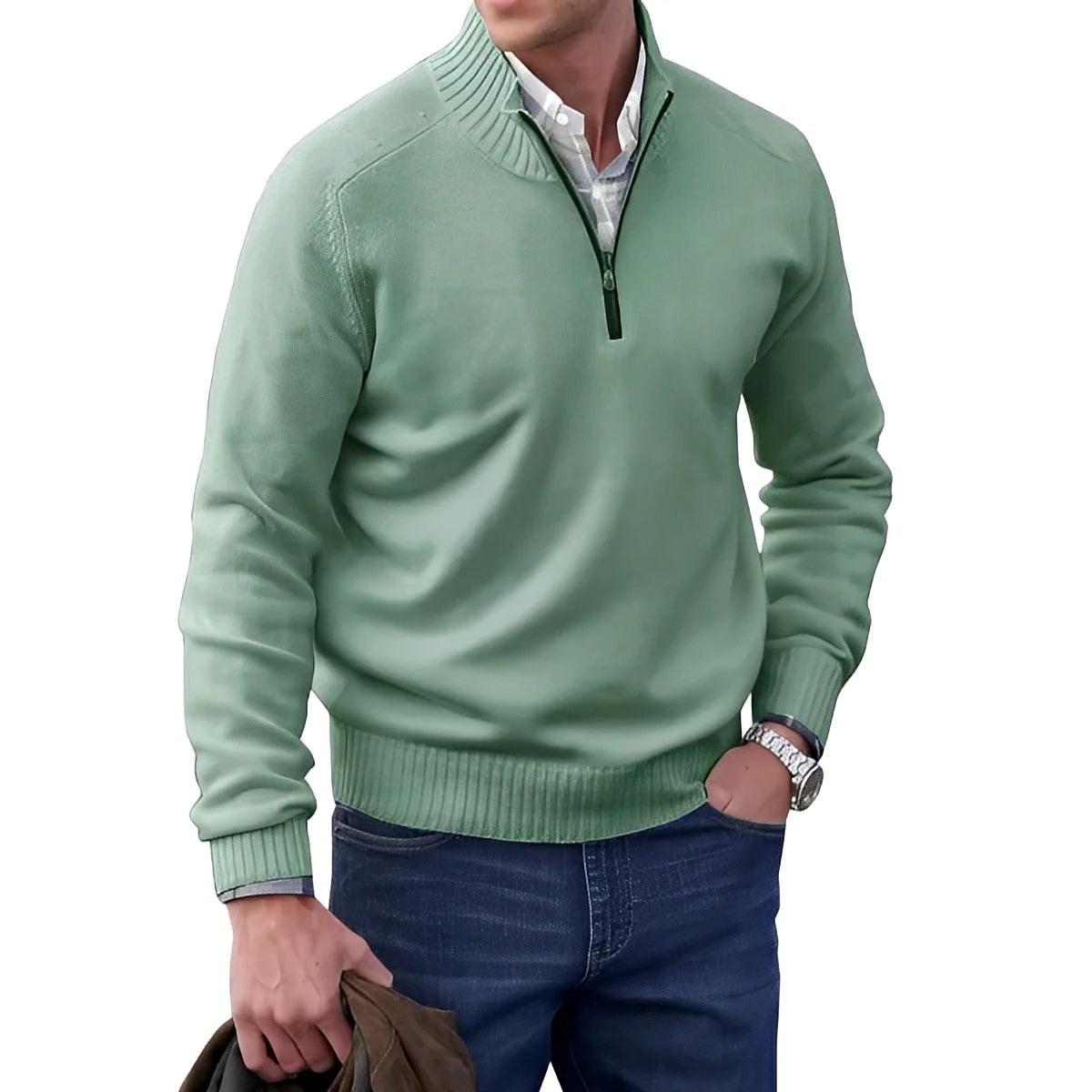Gabriel - Angenehmer Herrenpullover mit Zipper