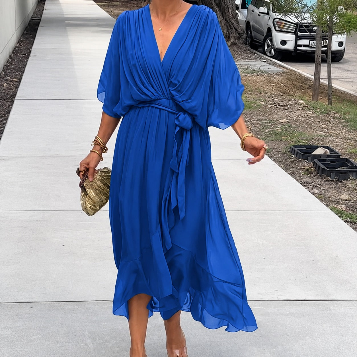 Loisa - Luftiges Kleid mit V-Auschnitt