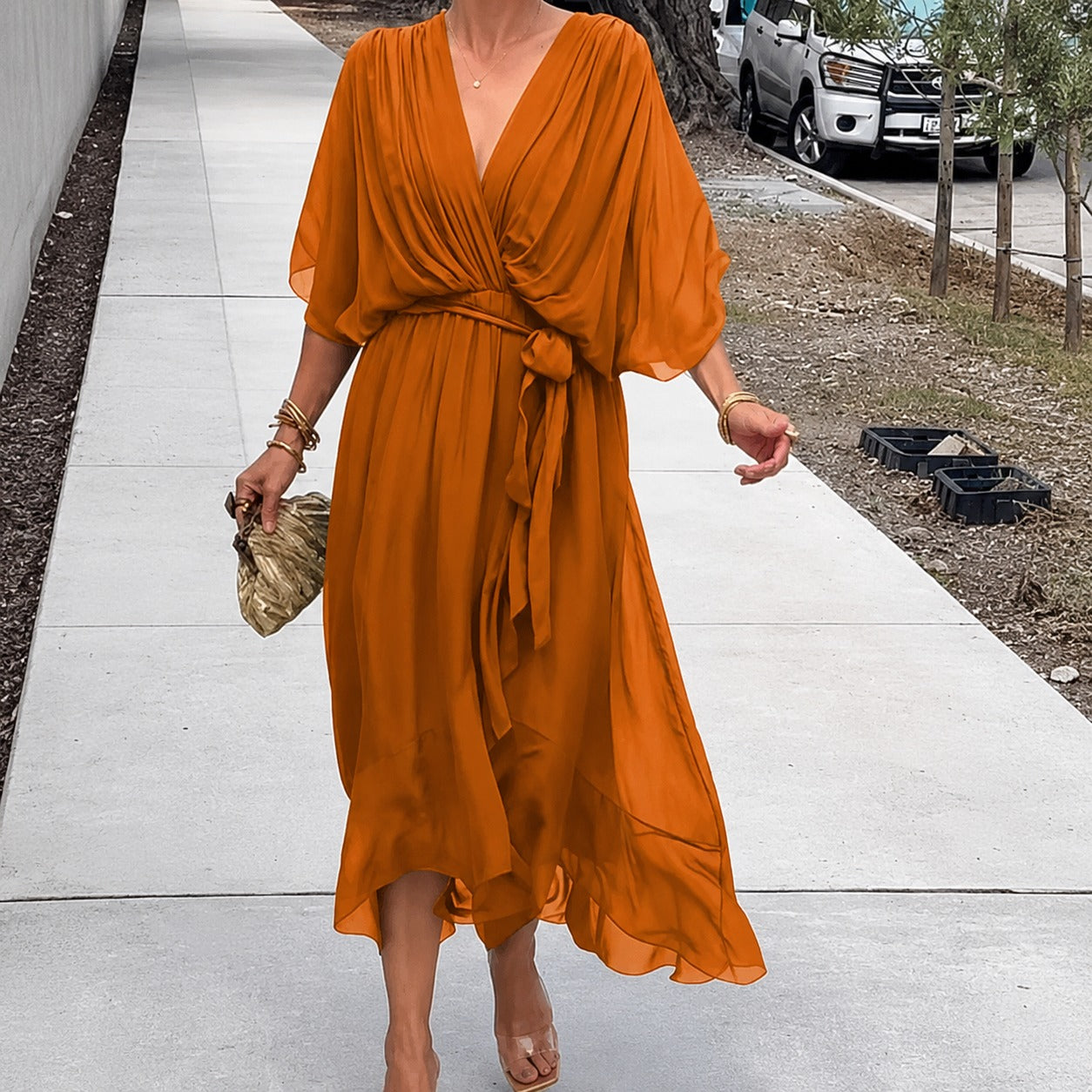 Loisa - Luftiges Kleid mit V-Auschnitt