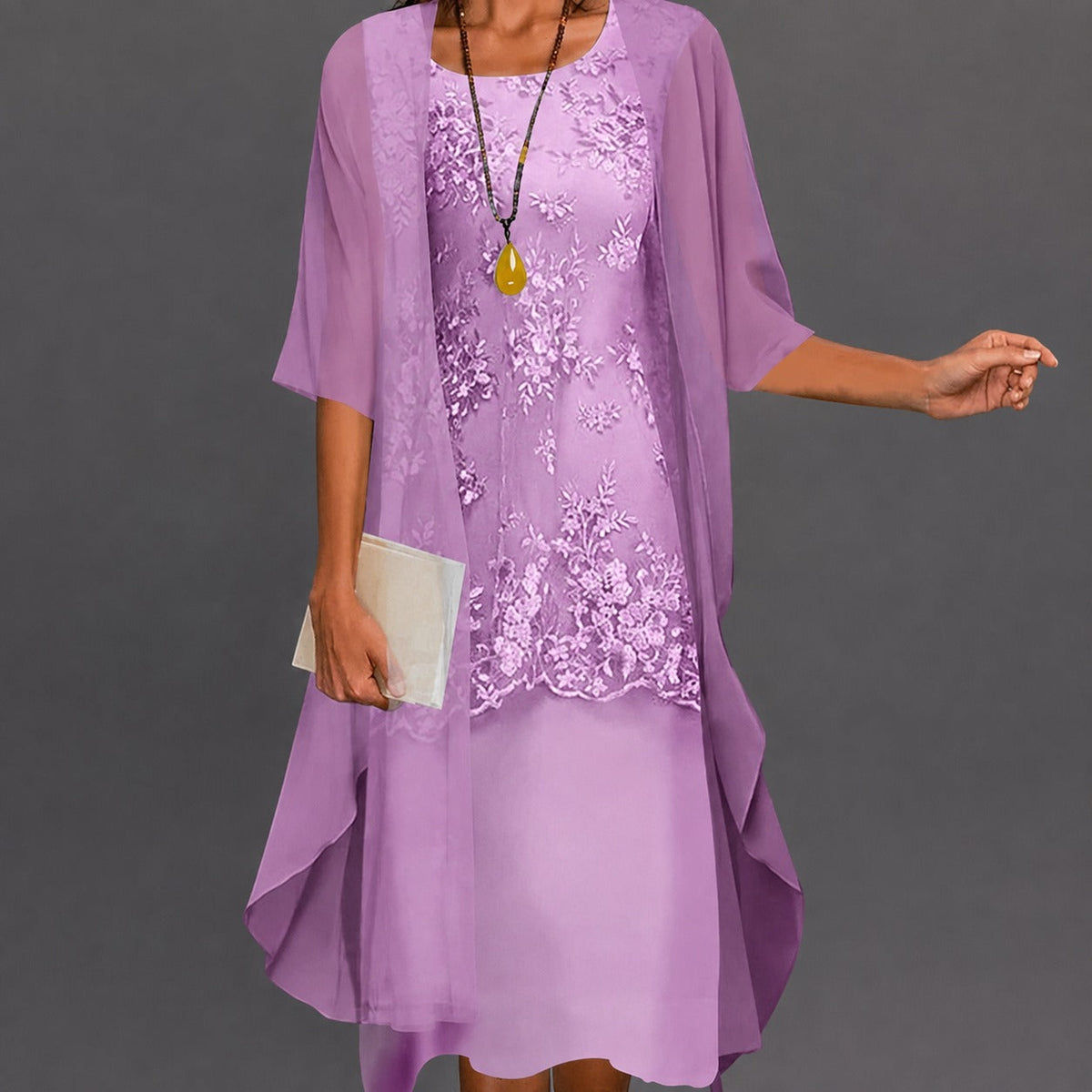 Damenkleid – Stilvolles, locker sitzendes Kleid in Knielänge für Urlaub, Geschenke und Alltag