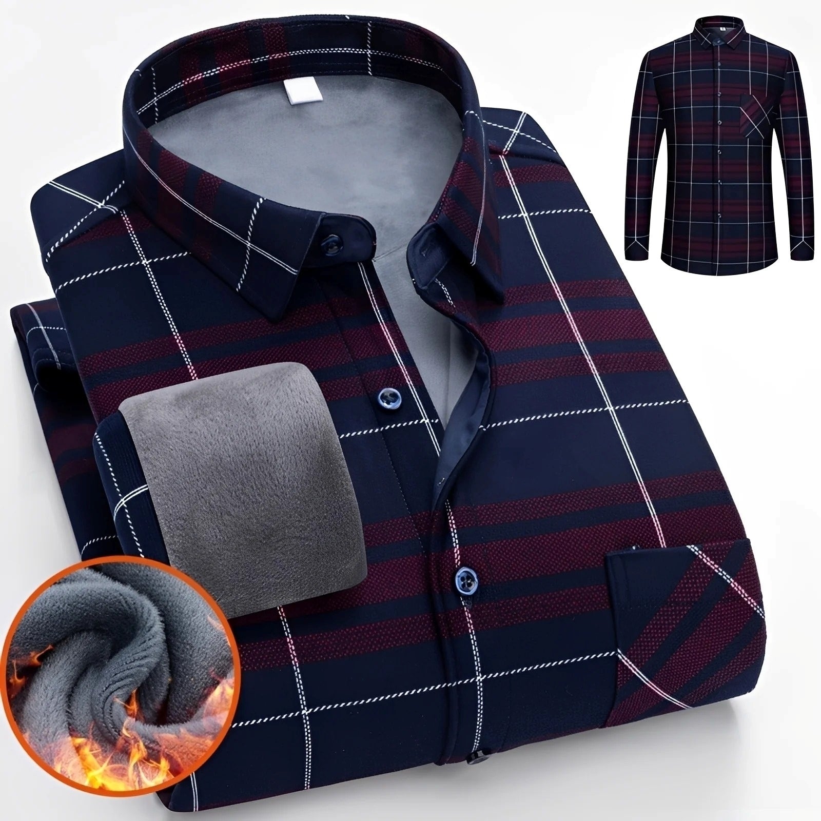 Anton - Elegantes, wärmendes Herren-Karohemd