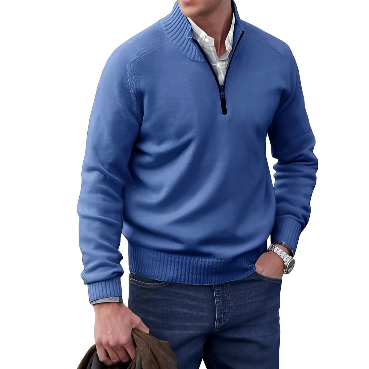 Gabriel - Angenehmer Herrenpullover mit Zipper