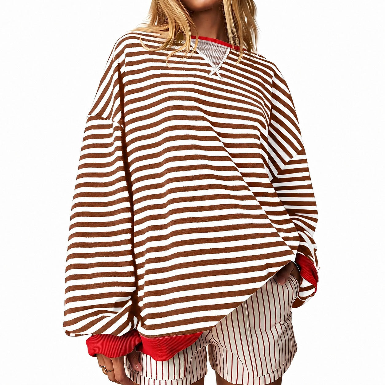 Judith - Komfortabler Damenpullover mit Streifen
