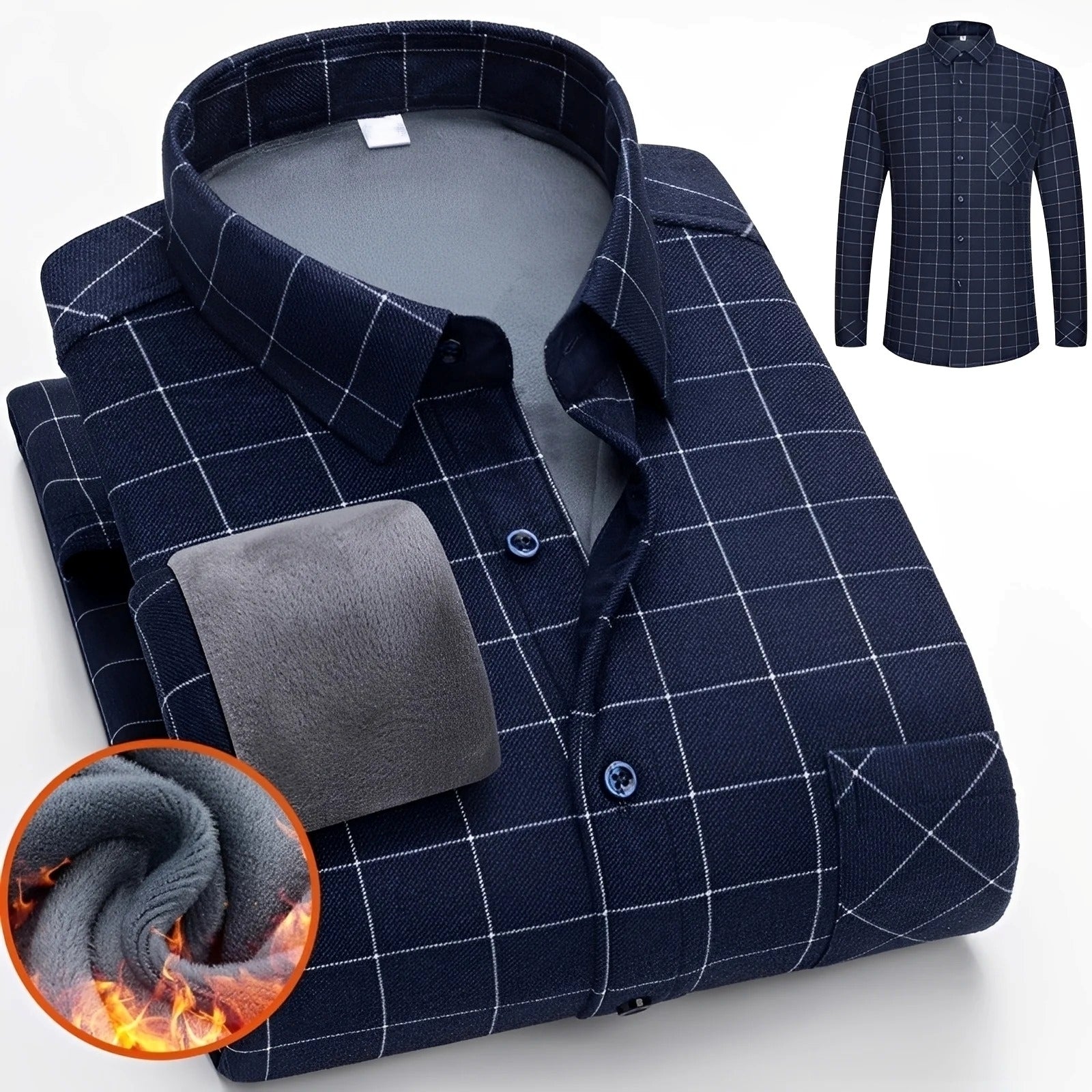 Anton - Elegantes, wärmendes Herren-Karohemd