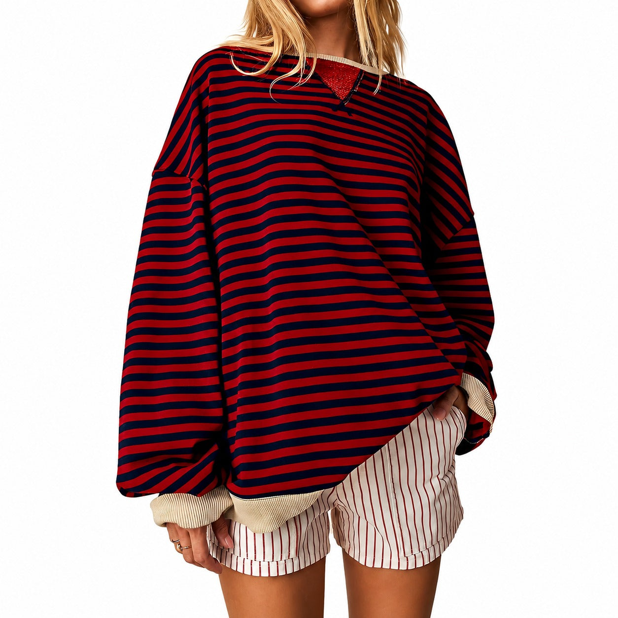 Judith - Komfortabler Damenpullover mit Streifen