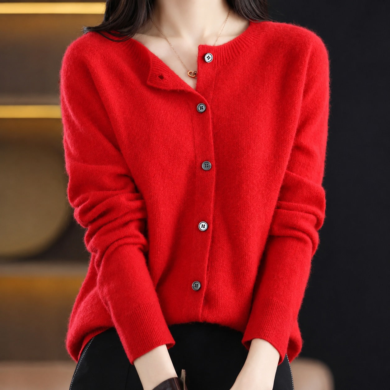 Ina - Eleganter Damenpullover mit Rundhalsausschnitt