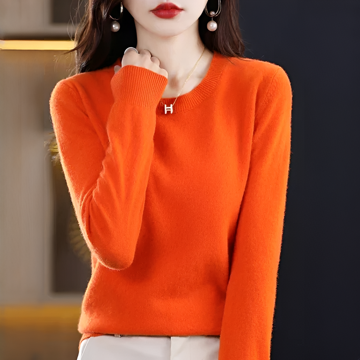 Shynna - Stilvoller und bequemer Rundhals-Pullover