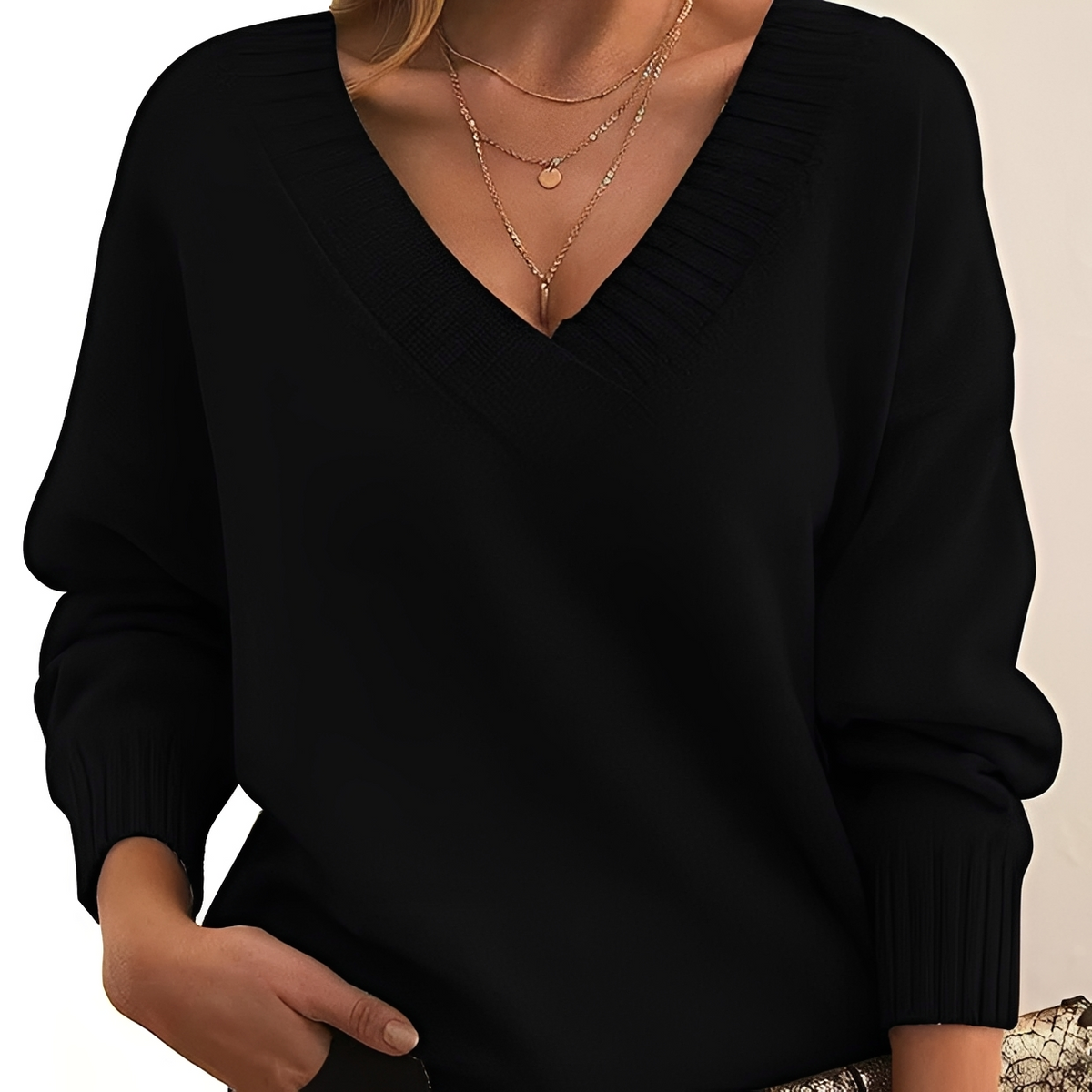 Mollie - Warmer und eleganter Pullover mit V-Ausschnitt