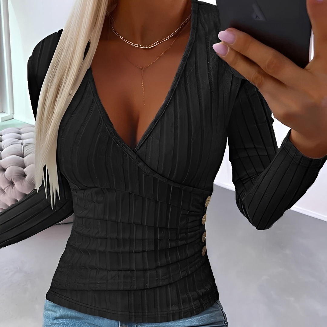Annie - Eleganter und gemütlicher Pullover mit V-Ausschnitt