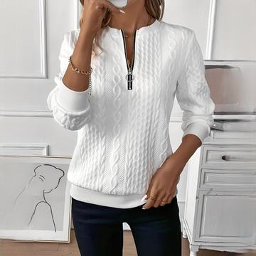 Hedie - Eleganter und zeitgemäßer Zipper-Pullover