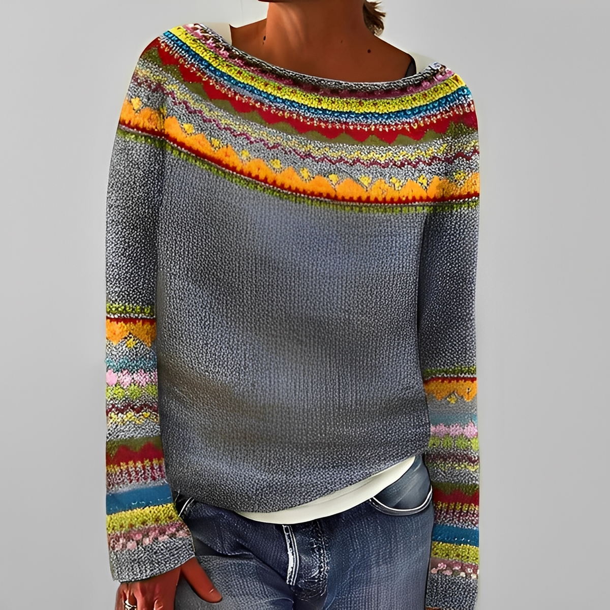 Liliane - Stilvoller Pullover mit Rundhals