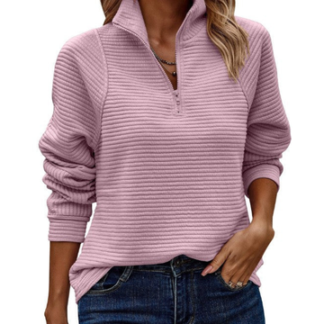 Zennia - Komfortabler Pullover mit teilweisem Reißverschluss