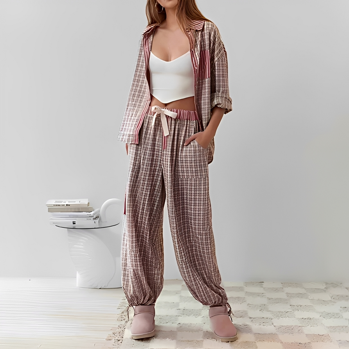 Ellenora - Komfortables und gemütliches Pyjama-Set