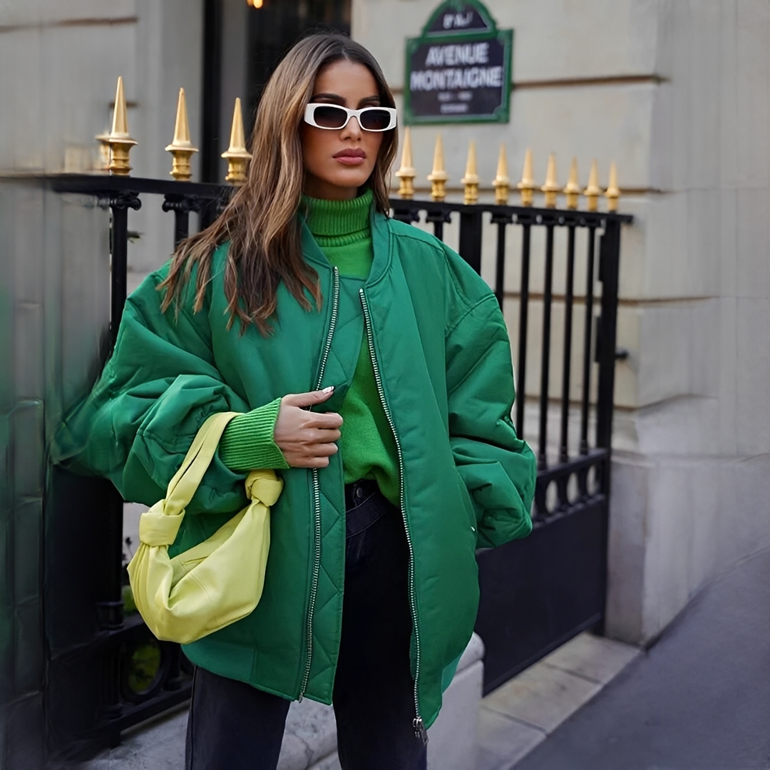 Fellaine - Kuschelige Oversized-Bomberjacke