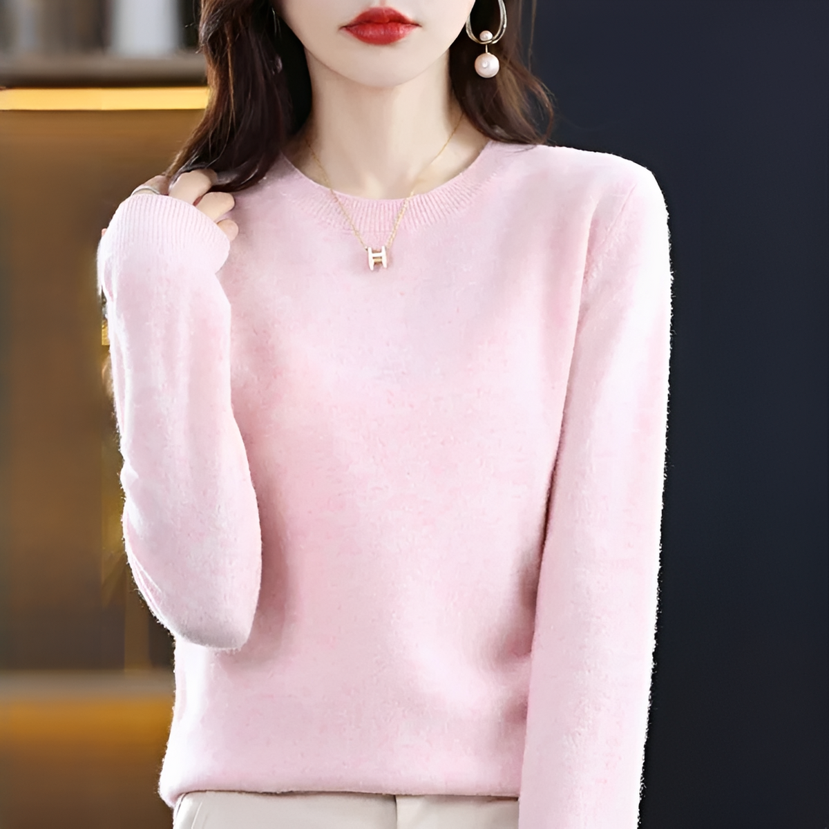 Shynna - Stilvoller und bequemer Rundhals-Pullover