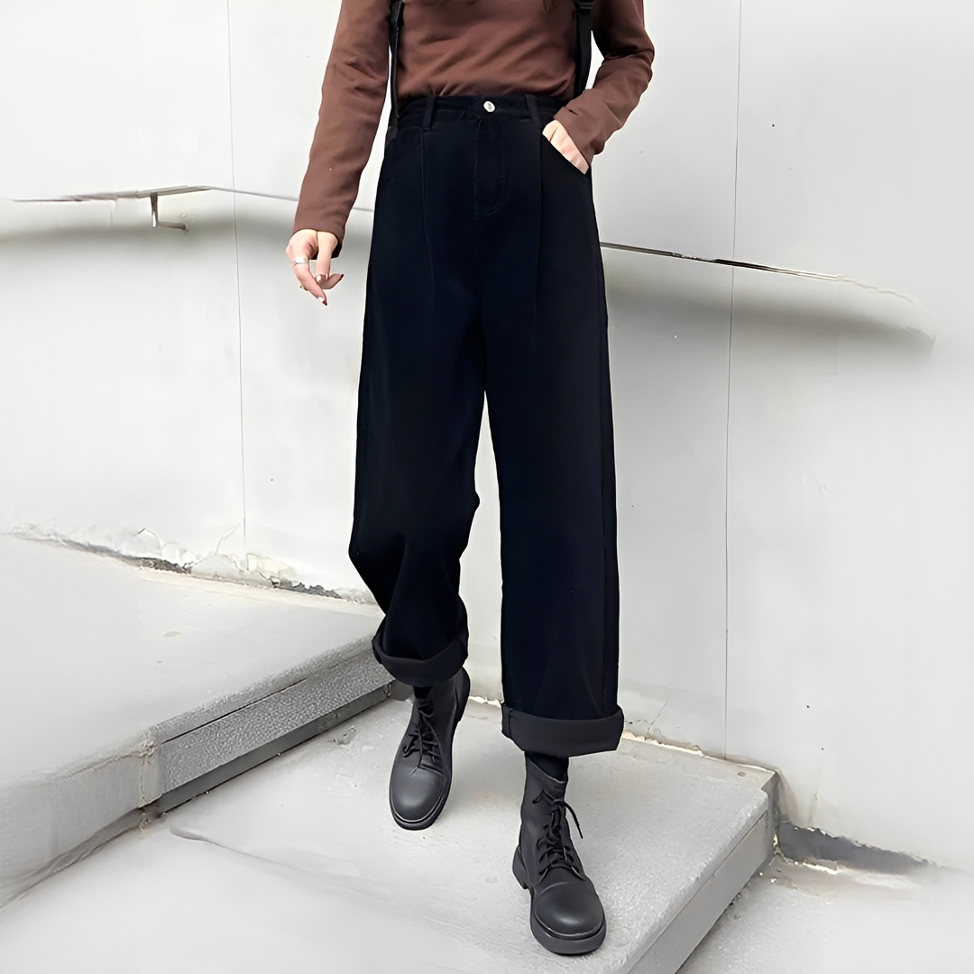 Shelbie - Klassische Hose mit weitem Bein