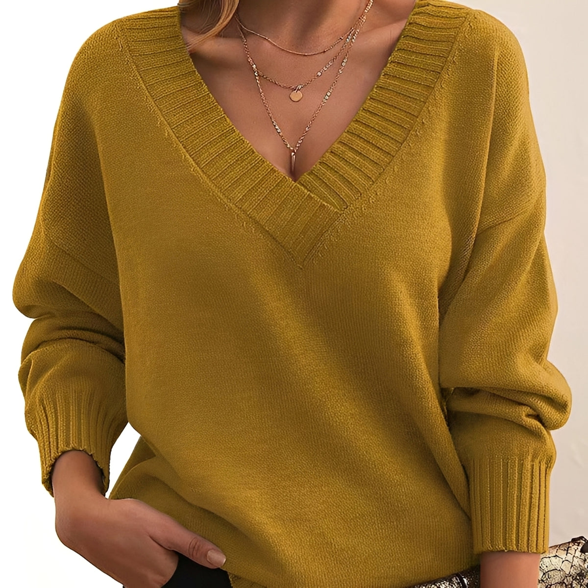 Mollie - Warmer und eleganter Pullover mit V-Ausschnitt