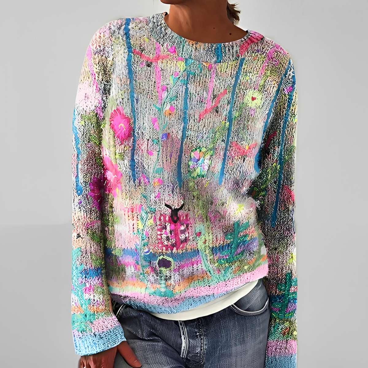 Liliane - Stilvoller Pullover mit Rundhals