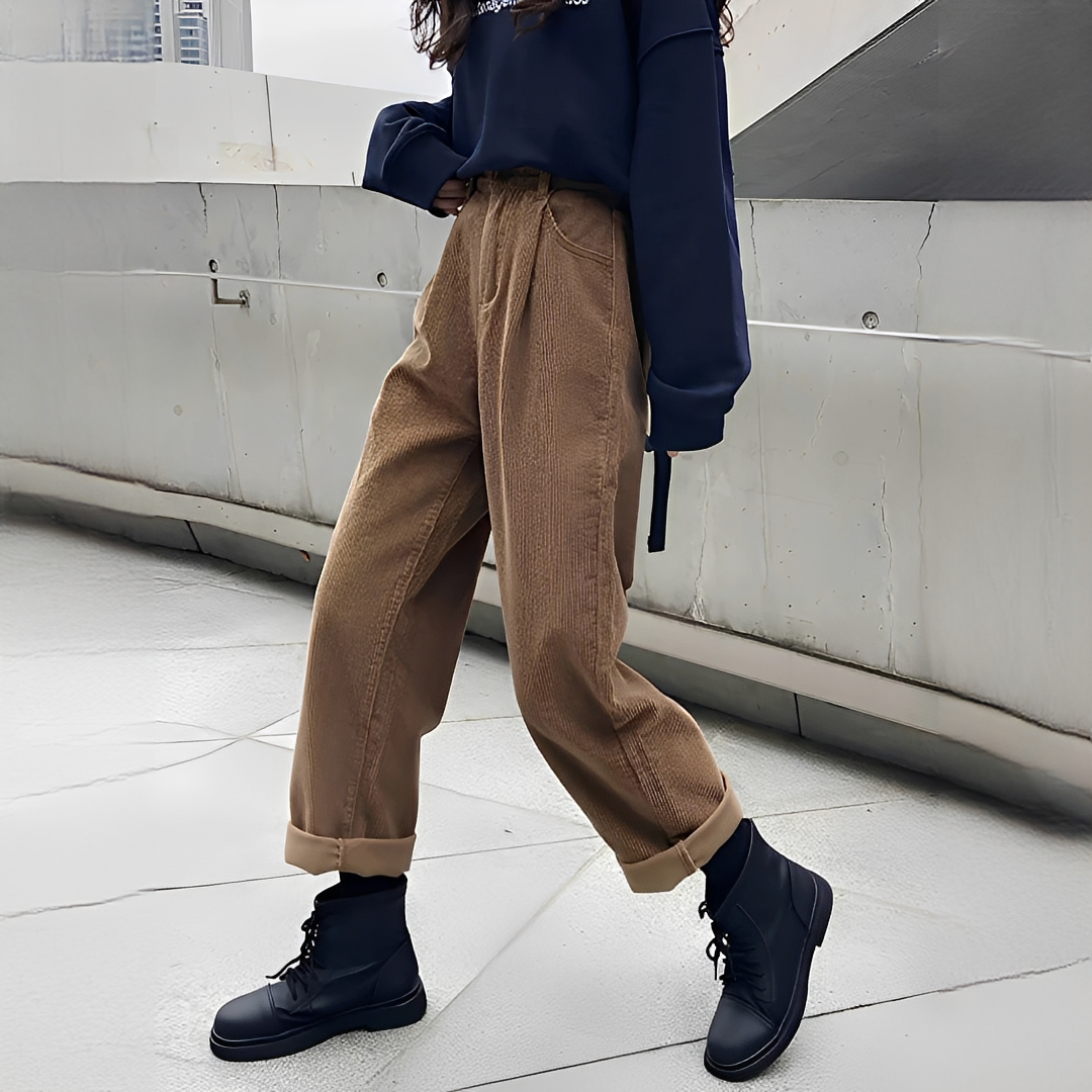 Shelbie - Klassische Hose mit weitem Bein