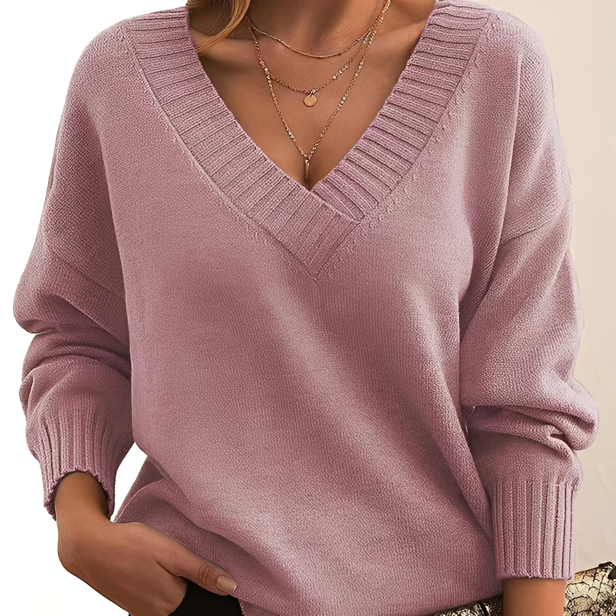 Mollie - Warmer und eleganter Pullover mit V-Ausschnitt