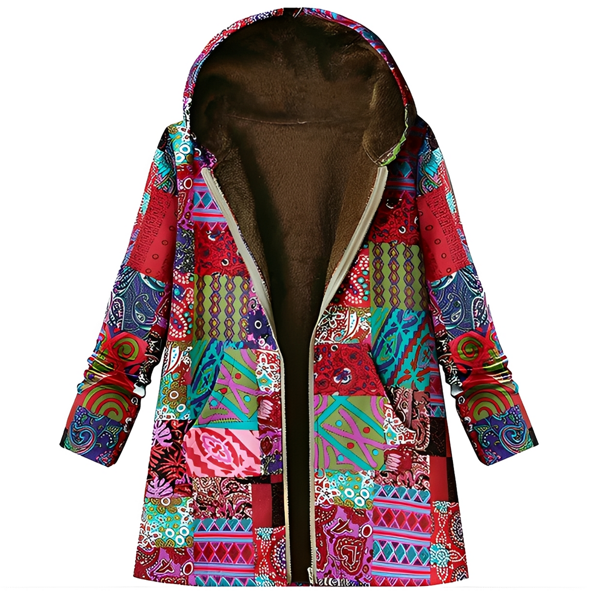 Olyvia - Vintage und kuschelige Kapuzenjacke