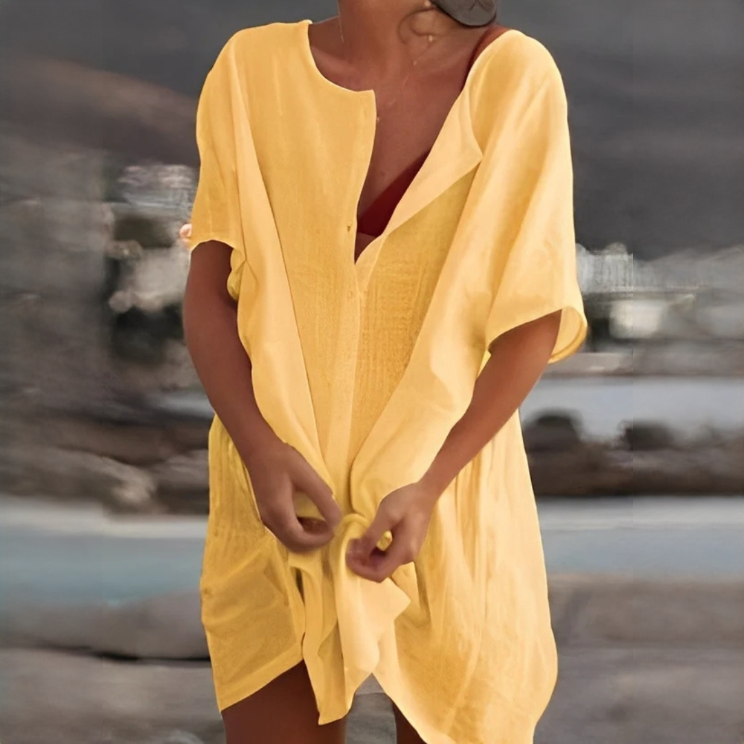 Zuchen - Stilvolles kurzes Kleid mit weitem Schnitt