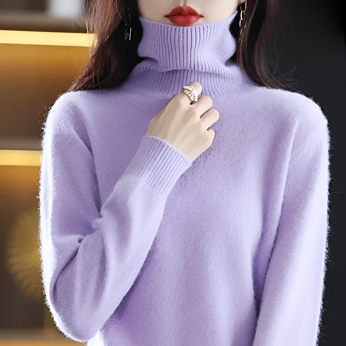 Letizia - Flauschiger Rollkragenpullover
