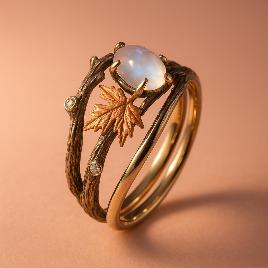 Celestia – Ring aus Mondstein mit natürlichem Charme