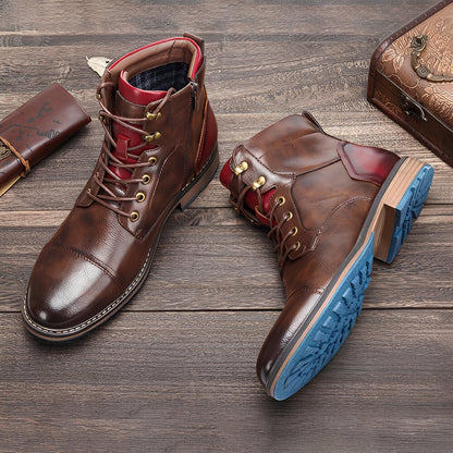 Arjay - Herren Leder Oxford-Stiefel