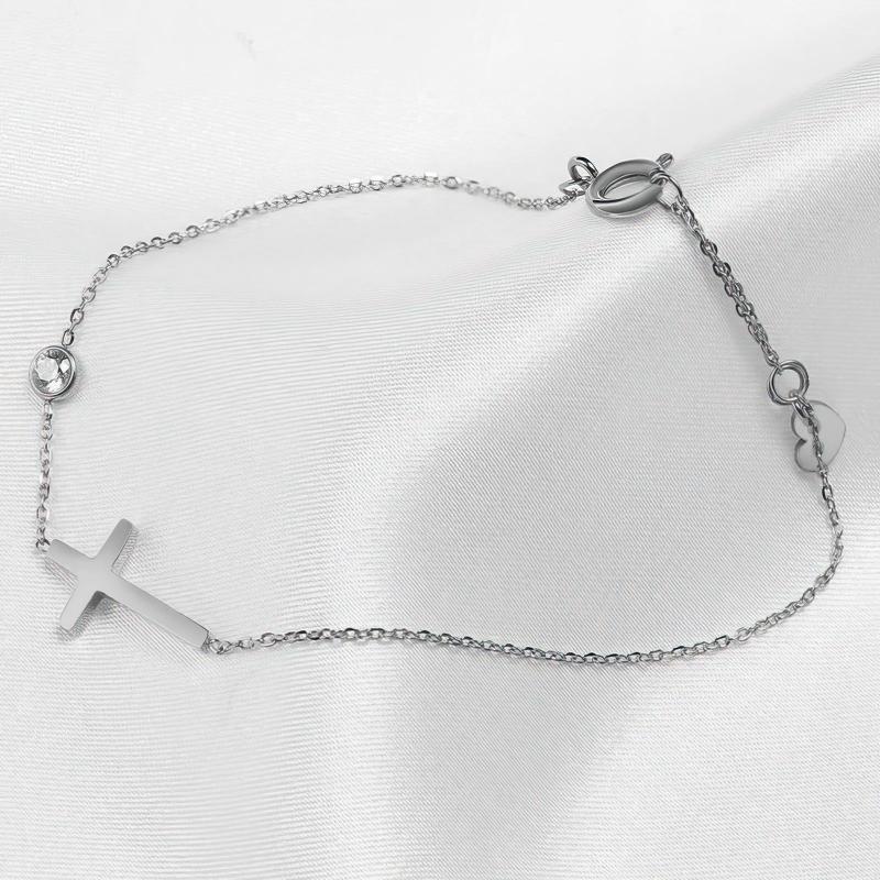 Althea – Armband mit Kreuz für Damen in Gold und Silber